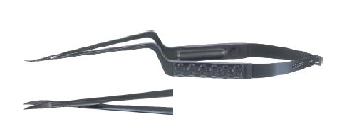 NOIR мікроножиці гостр/гостр сильно вигнуті байонет 90 мм